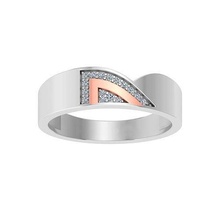 mariage engagement femmes étarnates bande bague bijoux femme précieux or imprimable diamant mode anneaux masse collection solitaire 3d print model - Mito3D
