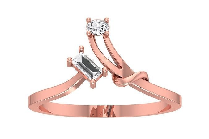solitario donne circonvallazione gruppo musicale squillare gioielleria platino Fidanzamento nuziale anello stampabile prezioso anelli diamante oro nozze moda 3D print model - Mito3D