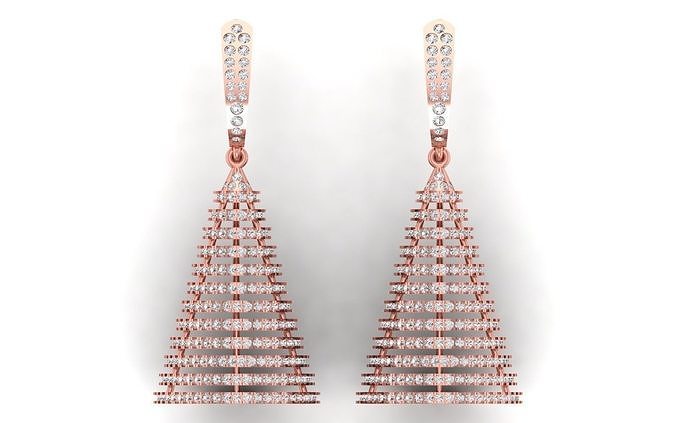 solitaire femmes diamant boucle d'oreille Mobius boucles d'oreilles 3dmodel 3dearrings 3d Etats Unis diamants Italie argent pierres goujat sterling bijou unique bijoux 3D print model - Mito3D