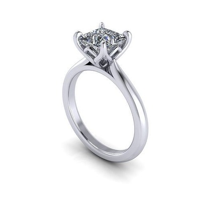 solitario donne diamante squillare r163 gioiello gemma fidanzamento nozze gioielleria argento oro engagement moda sterlina pendente collana bellezza orecchini ciondoli anelli 3d print model - Mito3D