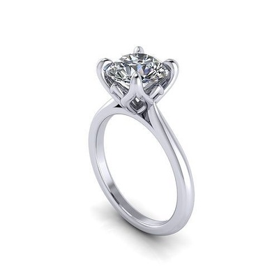 solitario mujer diamante anillo r64 joya compromiso boda joyería plata oro enganchar moda libra esterlina colgante pendiente collar belleza pendientes colgantes anillos 3d print model - Mito3D