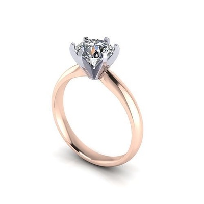 solitario mujer diamante boda anillo r23 joyería joya plata libra esterlina platino imprimible blanco brillante oro moda belleza compromiso colgantes anillos 3d print model - Mito3D