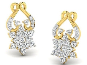 solitaire women earring jewelry gem silver printable jewel brilliant gold diamond ring bracelet fashion beauty sterling brillant diamant vintag wedding earrings 3d print model - Mito3D