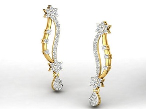 solitaire women earring jewelry silver printable gold ring jewel jewellery engagement platinum diamond gem fashion beauty diamant engagem earrings bracelet 3d print model - Mito3D