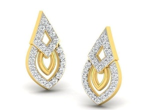 solitario donne orecchino orecchini gioielleria gioiello perno moda piccolo stampabile ragazza splendere diamante bianca gemma briglia anelli 3d print model - Mito3D