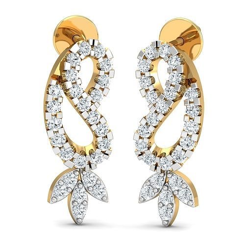 solitaire femmes boucle d'oreille goujon diamant dent bijoux bijou luxe or mode tendances antique mélanger taille hommes accessoires boucles d'oreilles gemme 3D print model - Mito3D