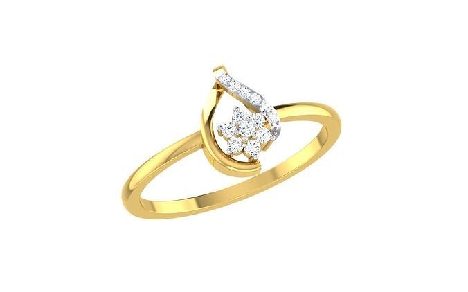 solitaire women engagement band ring eternity precious wedding anniversary bridal promise valentine jewellery jewelry gold diamond rings fashion 3D print model - Mito3D