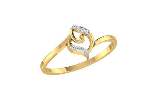 solitario mujer compromiso banda anillo anillos libra esterlina imprimible diamante platino brillante Boda joya joyería plata delicado ligero oro blanco 3d print model - Mito3D