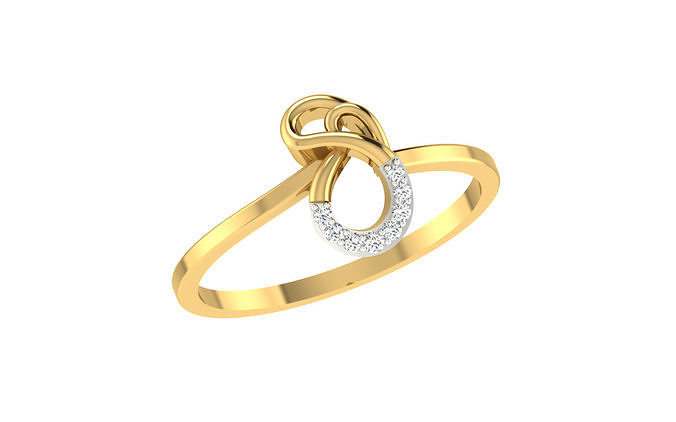 solitär frauen engagement band ring ringe sterling druckbar diamant platin brillant hochzeit juwel schmuck silber zart licht gold weiß 3D print model - Mito3D