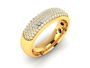 solitaire femmes engagement bague or bijoux argent diamant brillant mode mariage gemme bijou imprimable beauté rubis saphir anneaux 3d print model - Mito3D