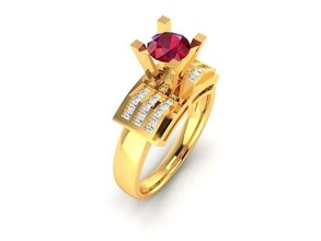 solitär frauen engagement ring diamant schmuck juwelen hochzeit braut ringe silber druckbar juwel sterling brillant 3d print model - Mito3D