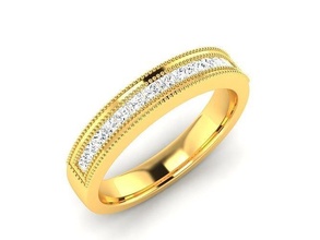 solitaire kadin nişan yüzük yüzükler sterlin yazdırılabilir elmas platin parlak düğün mücevher gümüş takı beyaz altın 3d print model - Mito3D