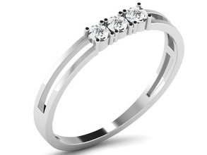 Solitaire KADIN nişan yüzük 3dm stl fbx obj vermek elmas mücevher gümüş parlak sterlin cad safir beyaz düğün çap moda güzellik 3d print model - Mito3D