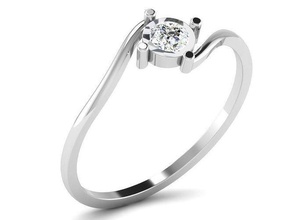 solitario donne Fidanzamento squillare 3dm stl fbx obj render anelli nozze gemma gioielleria stampabile diamante argento oro sterlina brillante gioiello platino 3d print model - Mito3D