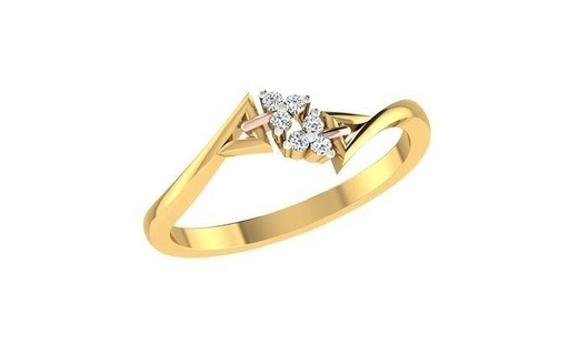 Solitär Frauen Engagement Hochzeit Bypass Ringe Sterling Schmuck Gold Band Juwel Silber brillant Diamant Ring druckbar Platin zart 3d print model - Mito3D