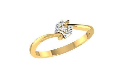 Solitär Frauen Engagement Hochzeit Bypass Ringe Ring Juwel Schmuck Diamant druckbar Gold Licht Gewicht minimalistisch wt Silber 3d print model - Mito3D