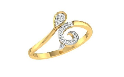 solitaire femmes engagement mariage contourne anneaux sterling imprimable diamant bague platine brillant bijou bijoux argent délicat lumière or blanc 3d print model - Mito3D