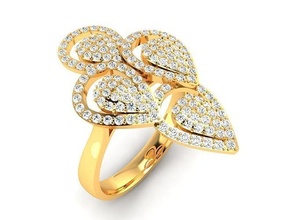 solitaire femmes engagement mariage bague anneaux sterling imprimable diamant platine brillant bijou bijoux argent blanc or 3d print model - Mito3D