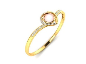 solitário mulheres noivado casamento opala pedra anel jóias ouro requintado gema preciosa safira ametista esmeralda granada topázio rubi diamantes joalheria argolas 3d print model - Mito3D