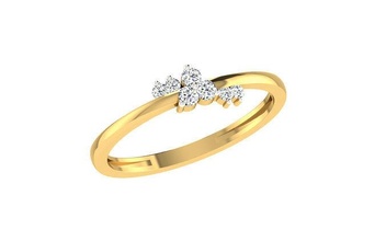 solitario donne Fidanzamento nozze squillare anelli sterlina stampabile diamante platino brillante gioiello gioielleria argento delicato luce oro bianca 3d print model - Mito3D