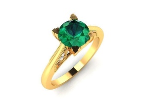 solitario mujer compromiso boda anillo 3dm joyería joya banda precioso oro imprimible diamante moda anillos abultar colección 3d print model - Mito3D