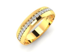 solitaire femmes engagement mariage bague 3dm rendre bijoux imprimable mode diamant or vêtements brillant russe Gerb anneaux argent sterling saphir rubis 3d print model - Mito3D
