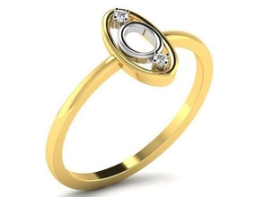 solitario donne Fidanzamento nozze squillare 3dm stl fbx obj render gioielleria gioiello oro argento diamante moda gemma stampabile brillante anelli 3d print model - Mito3D
