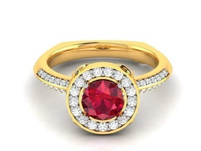 solitario donne fidanzamento nozze squillare 3dm stl obj fbx render gioielleria oro squisito gemma pietra preziosa smeraldo granato topazio rubino diamanti anelli diamante 3d print model - Mito3D