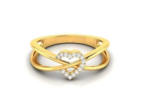 solitaire femmes cœur engagement bague 3dm stl obj fbx rendre bijoux bande femme mariage or diamant halo anneaux masse collection 3d print model - Mito3D