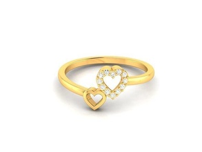 solitario donne cuore Fidanzamento nozze squillare 3dm stl obj fbx gioiello gioielleria eternità prezioso anelli gemma pietre oro pietra preziosa diamante capi abbigliamento perle 3d print model - Mito3D