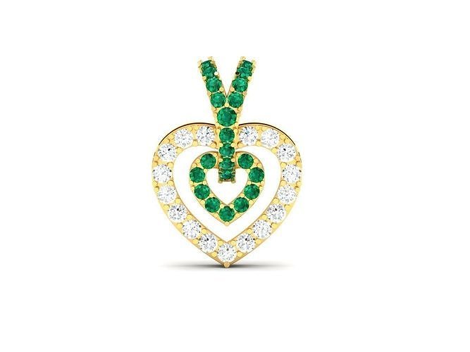 solitário mulheres coração pingentes brinco joalheria gema prata imprimível jóia brilhante ouro diamante anel pulseira moda beleza esterlina diamantado vintag Casamento brincos 3D print model - Mito3D