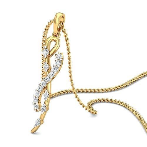 solitär frauen anhänger gold druckbar schmuck juwel silber halskette diamant wertvoll platin ring sterling weiß brillant 3D print model - Mito3D