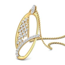Solitaire KADIN kolye mücevher elmas gümüş altın takı sterlin beyaz parlak yazdırılabilir bileklik 3d print model - Mito3D