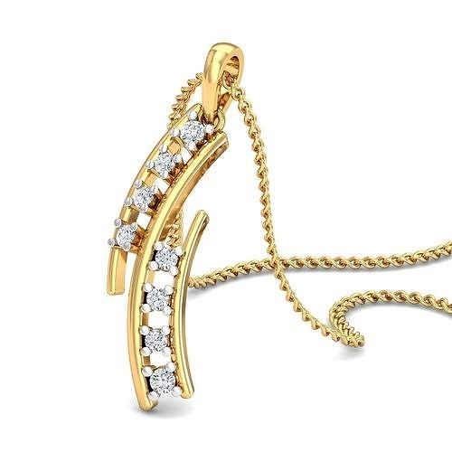 solitaire women pendant pendants necklace jewellery diamond silver gold jewelry white brilliant sterling gem printable lighting light 3D print model - Mito3D
