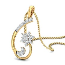 solitaire women pendant pendants jewellery brilliant gem printable sterling silver gold jewelry necklace luxury precious platinum locket diamant bangle 3d print model - Mito3D