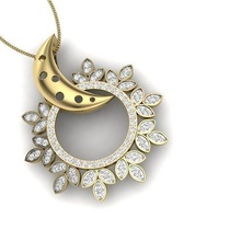 Solitaire KADIN kolye 3dm vermek mücevher yazdırılabilir elmas altın gümüş düğün nişan takı sterlin beyaz parlak platin lüks değerli 3d print model - Mito3D