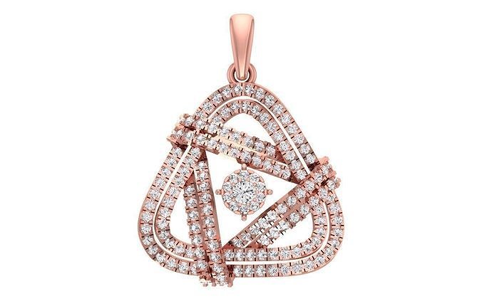 solitario mujer colgante pendiente 3dm stl obj fbx detalles collar joyería diamante plata oro imprimible joya compromiso colgantes 3D print model - Mito3D