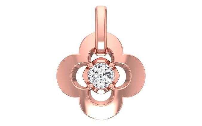 Solitaire KADIN kolye 3dm stl obj fbx vermek detaylar mücevher elmas gümüş altın yazdırılabilir nişan takı 3D print model - Mito3D
