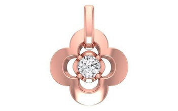 solitaire femmes pendentif 3dm stl obj fbx rendre détails Collier bijoux diamant argent or imprimable bijou gemme engagement pendentifs 3d print model - Mito3D