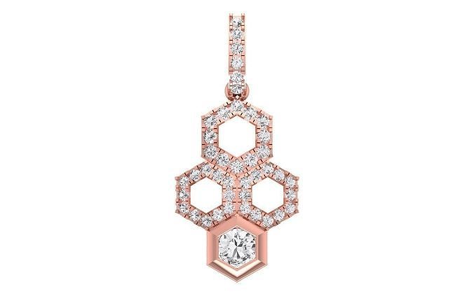 solitaire women pendant 3dm stl obj fbx render details necklace jewellery diamond silver gold printable jewel gem engagement pendants jewelry 3D print model - Mito3D