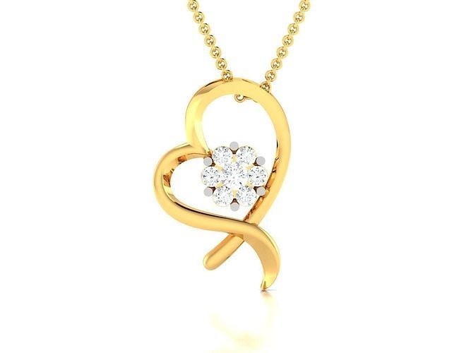 solitaire women pendants jewelry precious wedding gold printable diamond fashion rings bulk collection dimaond engagement pendant light wt 3D print model - Mito3D