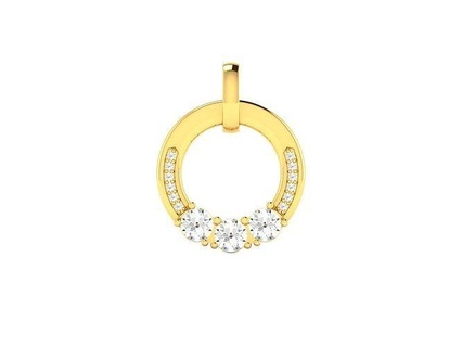 solitaire women pendants earring hoop earrings 3dmodel cad jewelry usa canada diamond diamonds emerald 3dprinting 3d delicate 3d print model - Mito3D