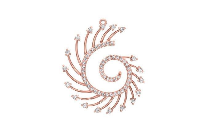 solitaire femmes pendentifs 3dm stl obj fbx rend détails pendentif Collier bijoux diamant précieux imprimable bijou gemme engagement circulaire rond cocarde cocktail fantaisie 3D print model - Mito3D