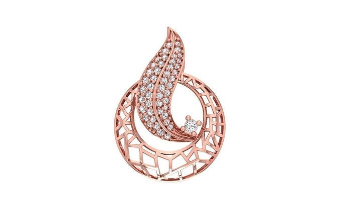 solitaire women pendants 3dm stl obj fbx renders details pendant necklace jewellery diamond precious printable jewel gem engagement circular jewelry round roundel cocktail fancy 3D print model - Mito3D