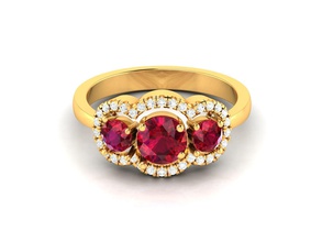 solitaire femmes bague 3dm rendre gemme bijoux imprimable platine mariage diamant argent anneaux engagement bijou or sterling brillant précieux 3d print model - Mito3D