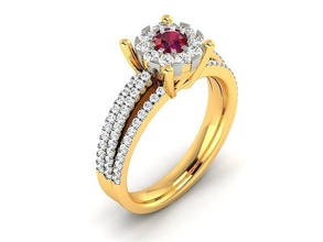 solitario mujer anillo 3dm stl obj fbx mujeres joyería joya sello anillos sólido imprimible brillante diamante compromiso lujo meñique clásico oro 3dprinting plata 3d print model - Mito3D