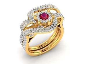solitario donne squillare 3dm stl obj fbx render gioielleria prezioso nozze oro stampabile diamante moda anelli massa collezione fidanzamento ciondoli pendente 3d print model - Mito3D