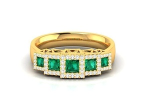 solitario mujer anillo 3dm stl obj fbx joyería joya banda precioso boda oro imprimible diamante moda anillos abultar colección compromiso 3d print model - Mito3D