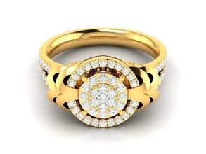 solitario mujer anillo 3dm stl obj fbx joyería joya banda Boda oro diamante Moda anillos abultar colección compromiso 3d print model - Mito3D
