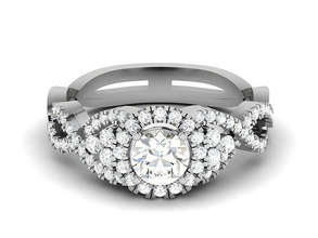 solitario donne squillare 3dm stl render gioielleria gruppo musicale womenring nozze oro diamante moda anelli massa collezione fidanzamento 3d print model - Mito3D